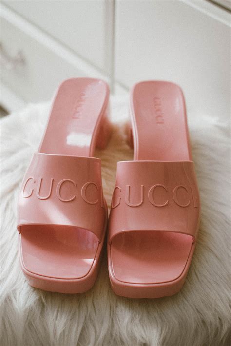 gucci women's rubber slide sandal dupe|gucci mules knock off.